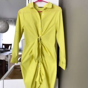 Fashion nova bright yellow blouse dress